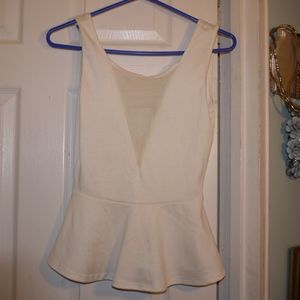 Peplum White Top